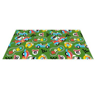 Playful Racing Circuit vinyl rug - TenStickers