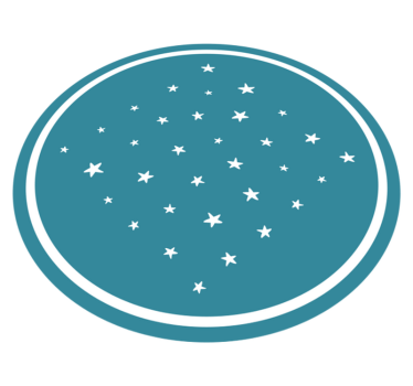 Stellar Motif star vinyl rug - TenStickers