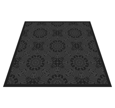 Ornamental grey  mosaic vinyl flooring - TenStickers