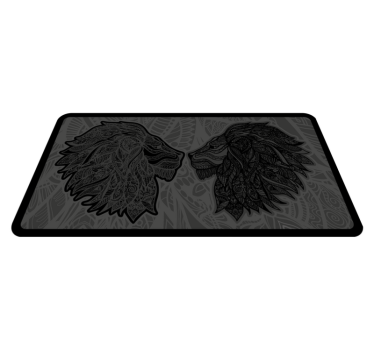 Two lions battle room vinyl carpet - TenStickers