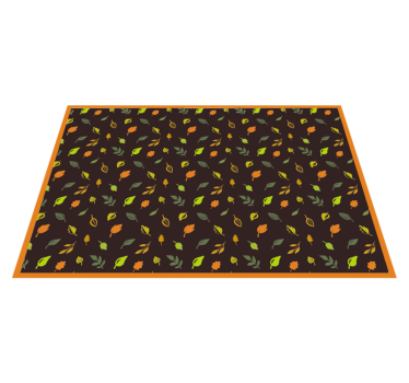 Autumnal Leaves Pattern vinyl rug flowers - TenStickers