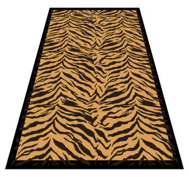Tiger effect animal print carpet - TenStickers