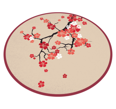 Blossoming Branches vinyl rug flowers - TenStickers