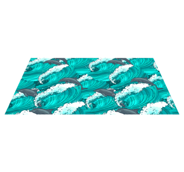 Dolphin in the Ocean animal vinyl mat - TenStickers