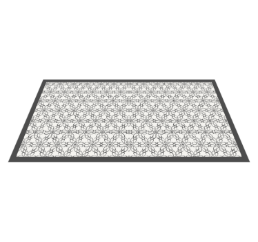 Floral Patterned Runner vinyl rug flowers - TenStickers