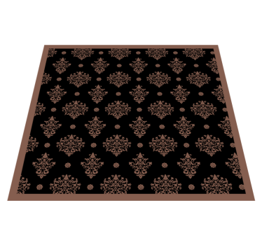 Floral Ornamental vinyl rug flowers - TenStickers