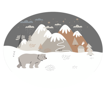 Wild animals nordic style kids vinyl carpet - TenStickers