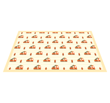 Playful Transport Theme vinyl rug - TenStickers