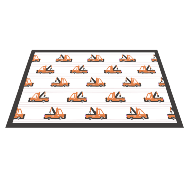 Toy Crane Pattern vinyl rug - TenStickers