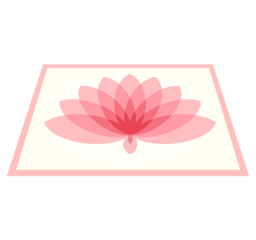 Lotus Bloom vinyl rug flowers - TenStickers