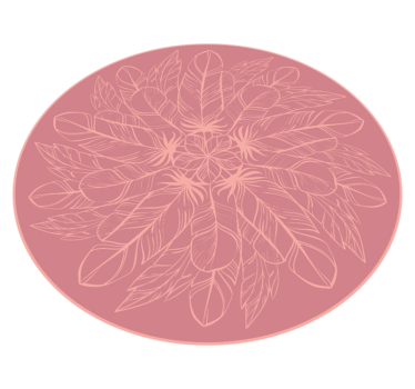 Feather pattern mandala mat - TenStickers