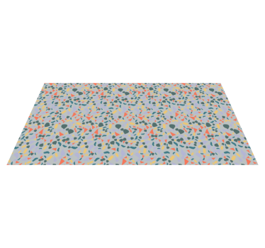Vibrant abstract forms marble vinyl rug - TenStickers