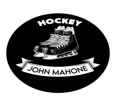 Skate ice hockey personalised vinyl rug - TenStickers