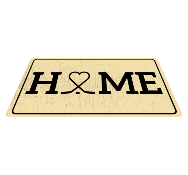 Home Ice Hockey heart bespoke rugs - TenStickers
