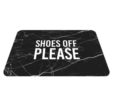 Shoes Off Entryway marble vinyl rug - TenStickers
