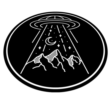 UFO drawing teenage rugs for bedrooms - TenStickers