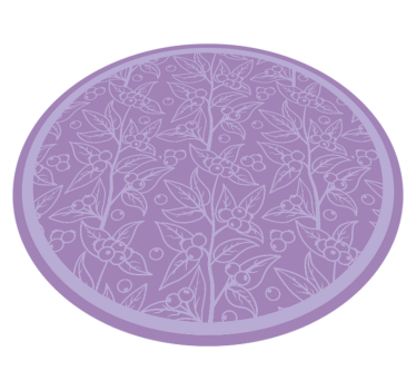 Lavender berry branches vinyl rug flowers - TenStickers
