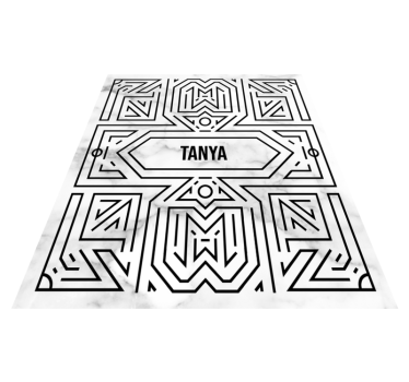 Art Déco maze teenage bedroom vinyl rug - TenStickers
