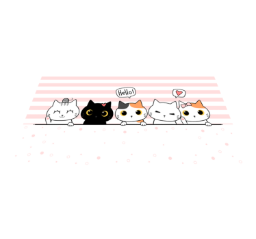 Cute cats emblemes kitchen flooring - TenStickers