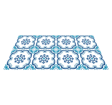 Elegant Floral Motifs marble vinyl rug - TenStickers