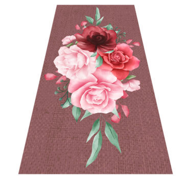 Rose Bouquet Elegance vinyl rug flowers - TenStickers