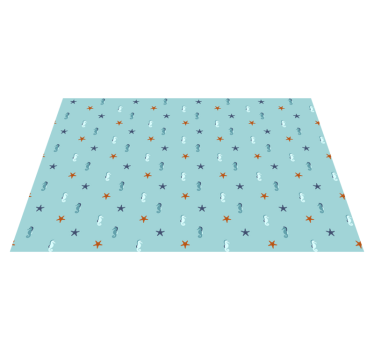 Blue stars motif star vinyl rug - TenStickers
