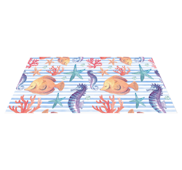 Oceanic Sea Life vinyl rug - TenStickers