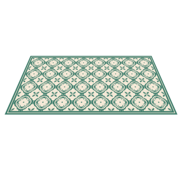 Elegant Floral Element marble vinyl rug - TenStickers