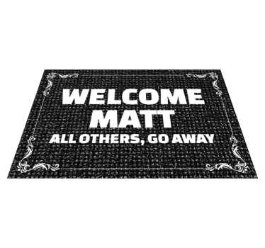 Welcome mat all others go away entrance hall rug - TenStickers