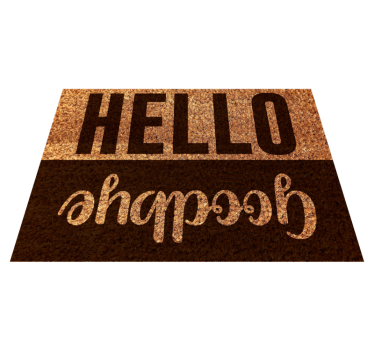 Welcome mat hello goodbye entrance hall rug - TenStickers