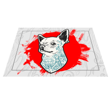 Chihuahua dog portrait animal vinyl rug - TenStickers