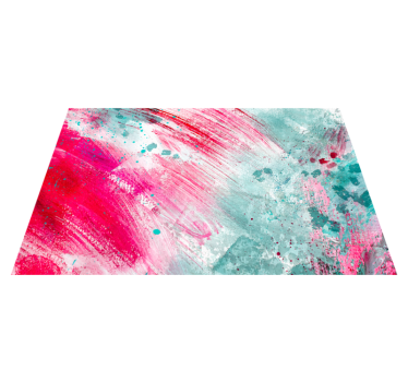 Vinyl rug abstract pink splash - TenStickers