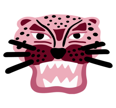 Pink leopard form animal print carpet - TenStickers