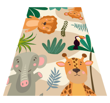 Kids nordic jungle animals kids vinyl carpet - TenStickers