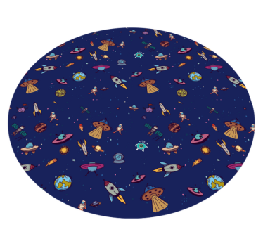Cosmic expedition concept vinyl rug - TenStickers
