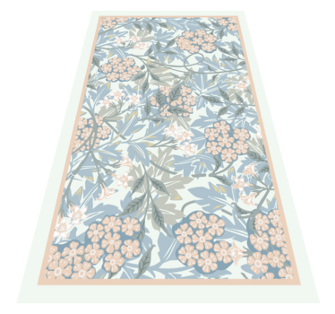 Floral Botanical Style vinyl rug flowers - TenStickers