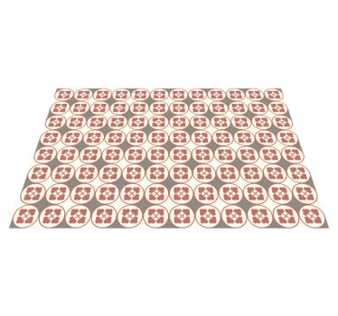 Circular Pattern Tiles marble vinyl rug - TenStickers