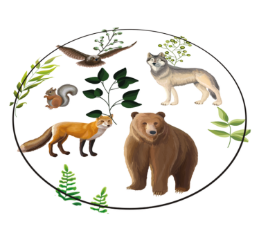 Multiple animals design animal mat - TenStickers