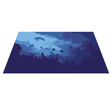 Under water life ocean nature carpet - TenStickers