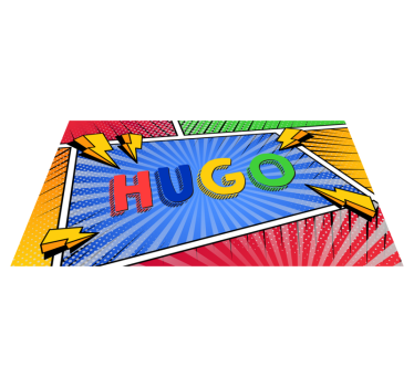 Colorful name with lightings vinyl rug - TenStickers