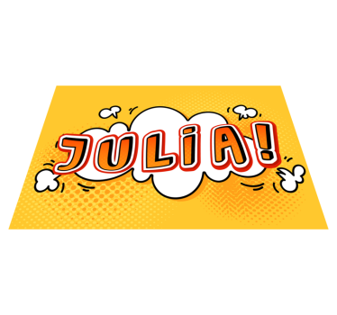 Graffiti name cloud vinyl rug - TenStickers