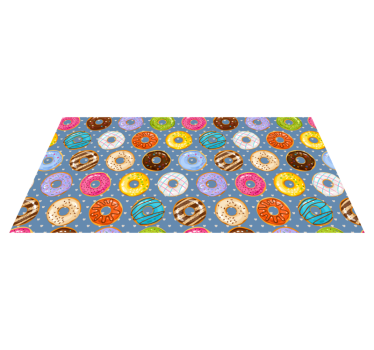 Donut dessert background bedroom carpet - TenStickers