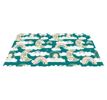 children spring rainbow bedroom carpet - TenStickers