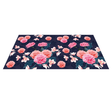 Pink red cloves flower rug - TenStickers