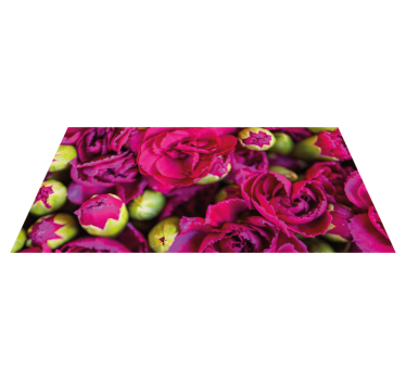 Vibrant Floral Blooms vinyl rug flowers - TenStickers