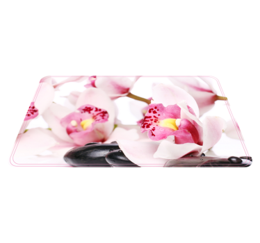 Elegant orchid design vinyl rug flowers - TenStickers