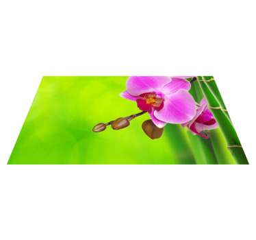 Orchid Blossom Delight vinyl rug flowers - TenStickers