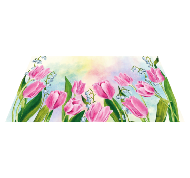 Tulip Floral Arrangement vinyl rug flowers - TenStickers