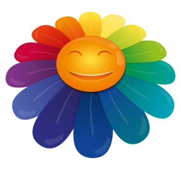 Smiley Flower Print vinyl rug - TenStickers