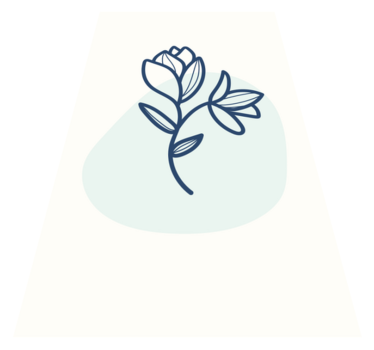 Botanical Outline Illustration vinyl rug flowers - TenStickers